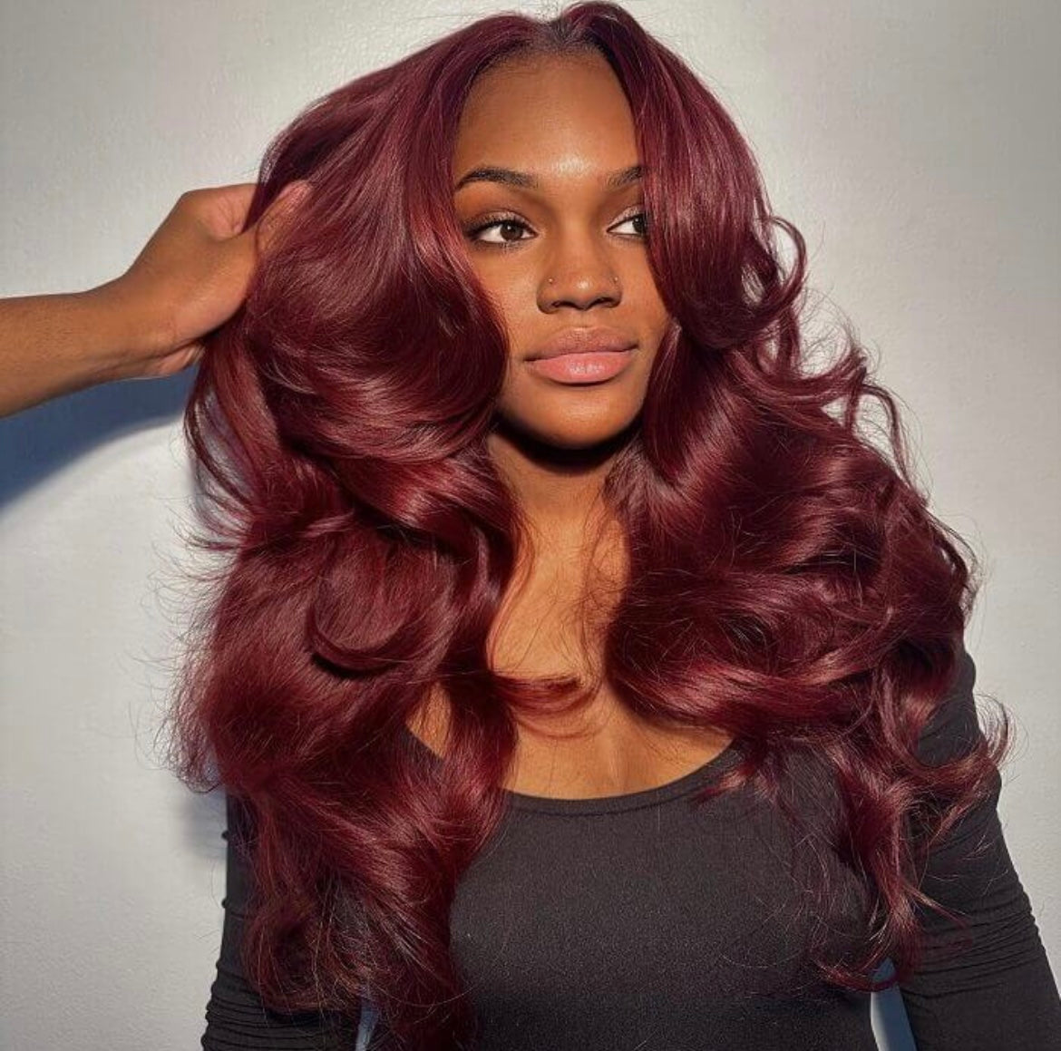 Burgundy Body Wave peruk