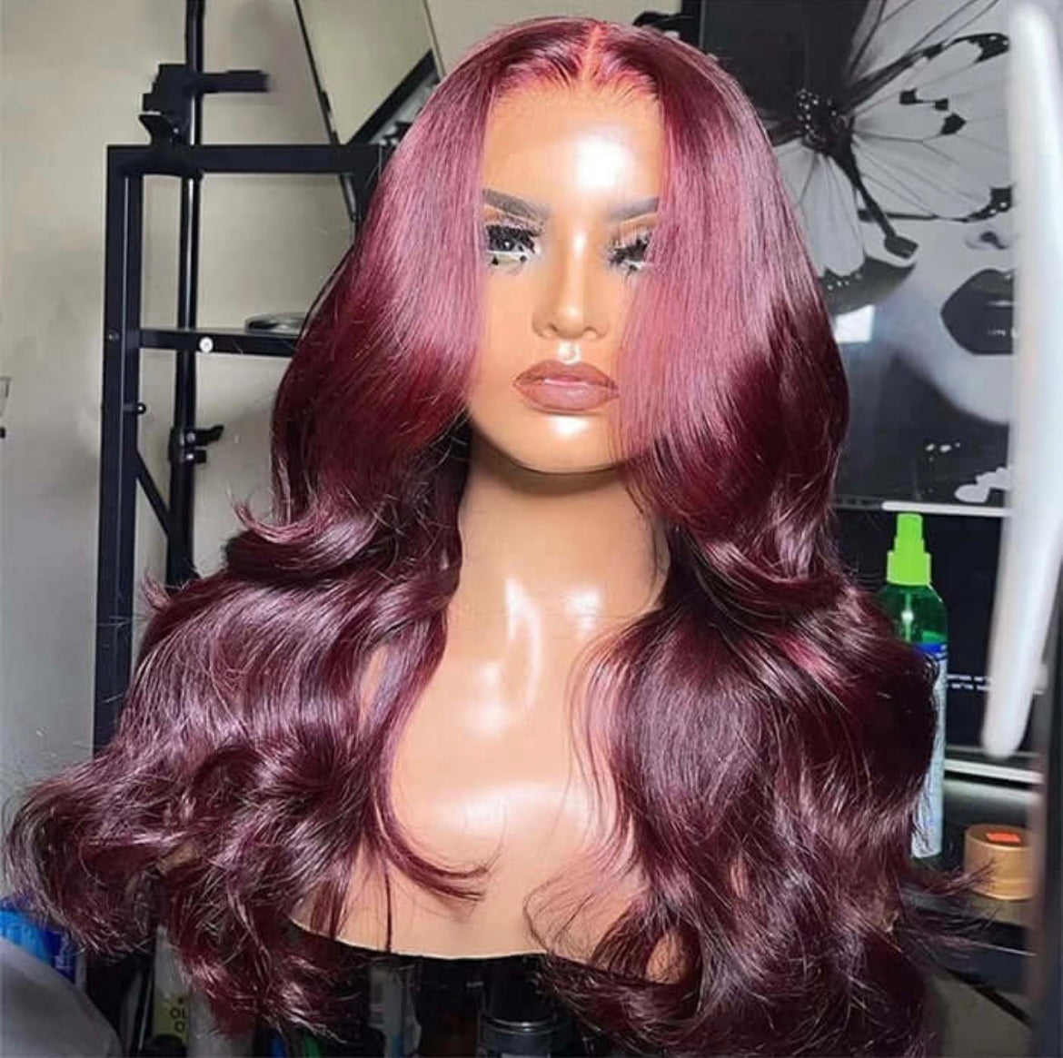 Burgundy Body Wave peruk
