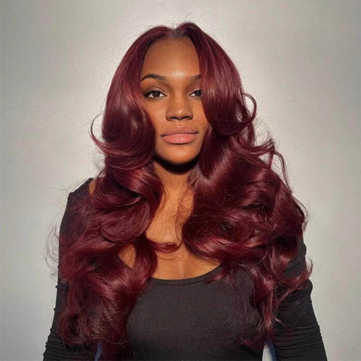 Burgundy Body Wave peruk