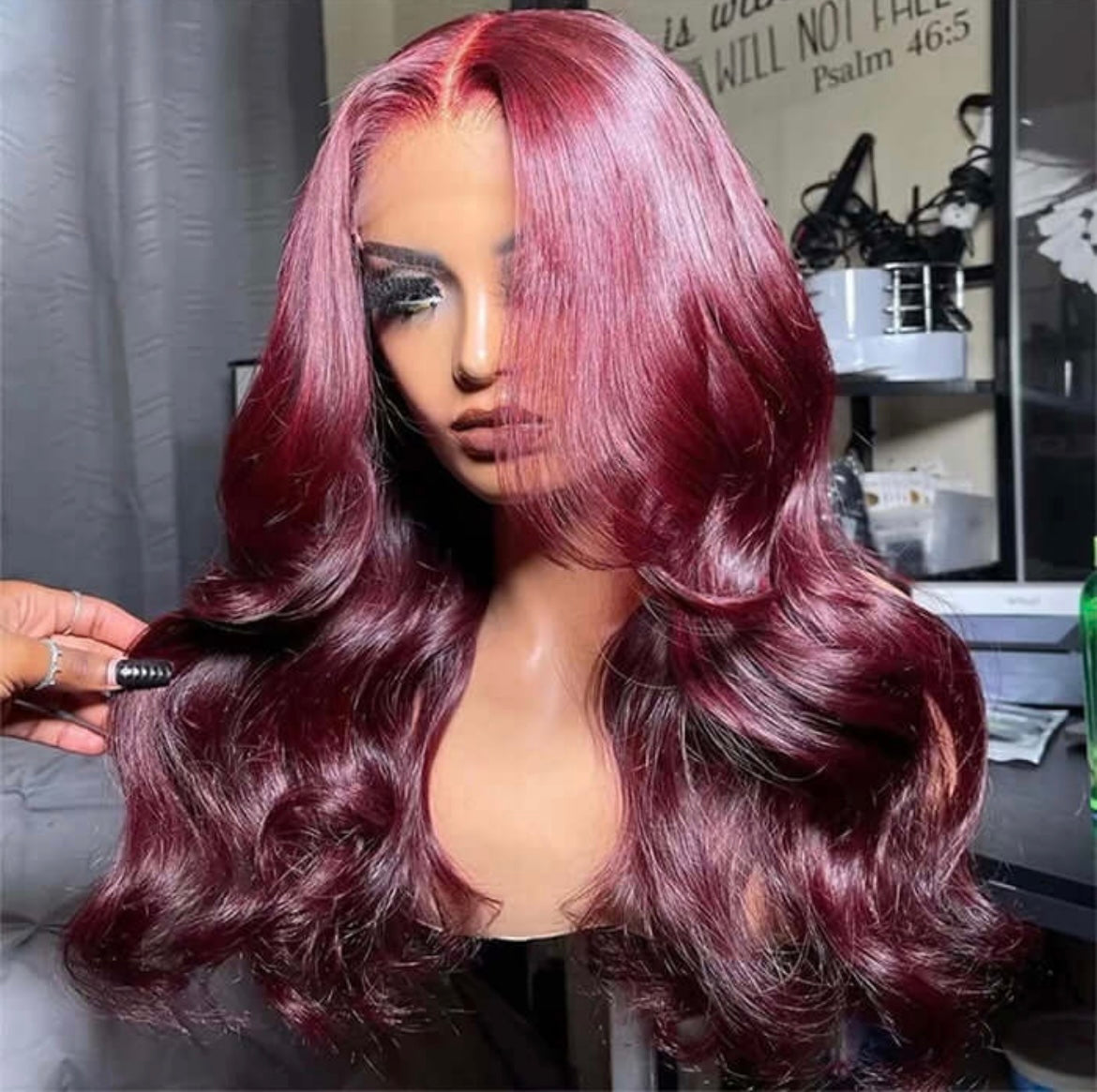 Burgundy Body Wave peruk