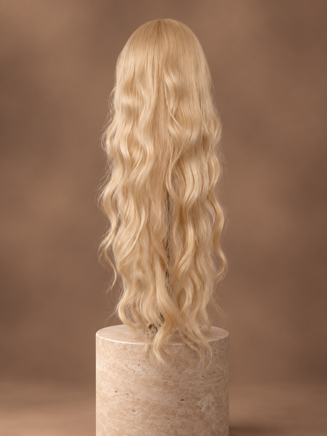 Strand vågigt Blond