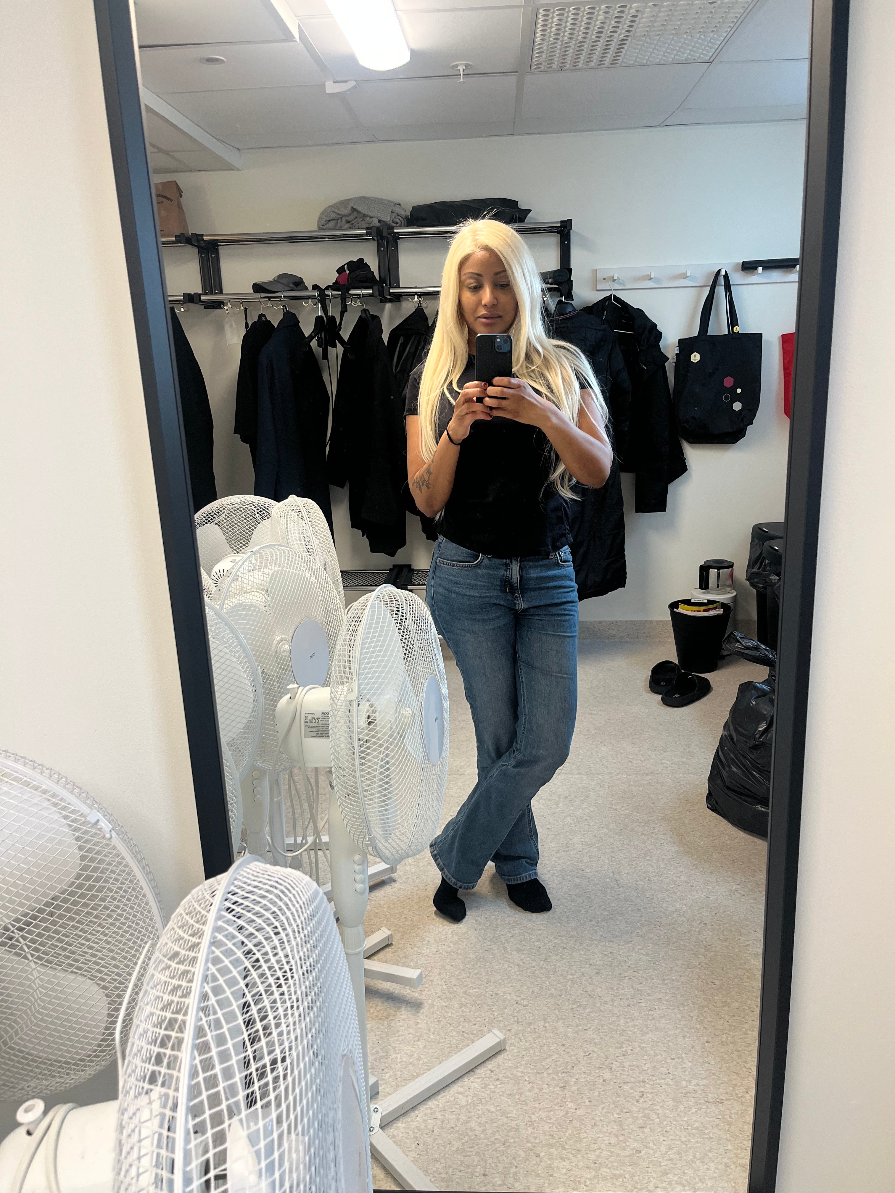 Blond Bone Straight HD Transparent Lace Front Peruk i Äkta Hår