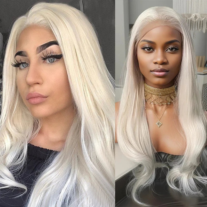 Platinum Blonde And Golden blonde Lace Front Wig