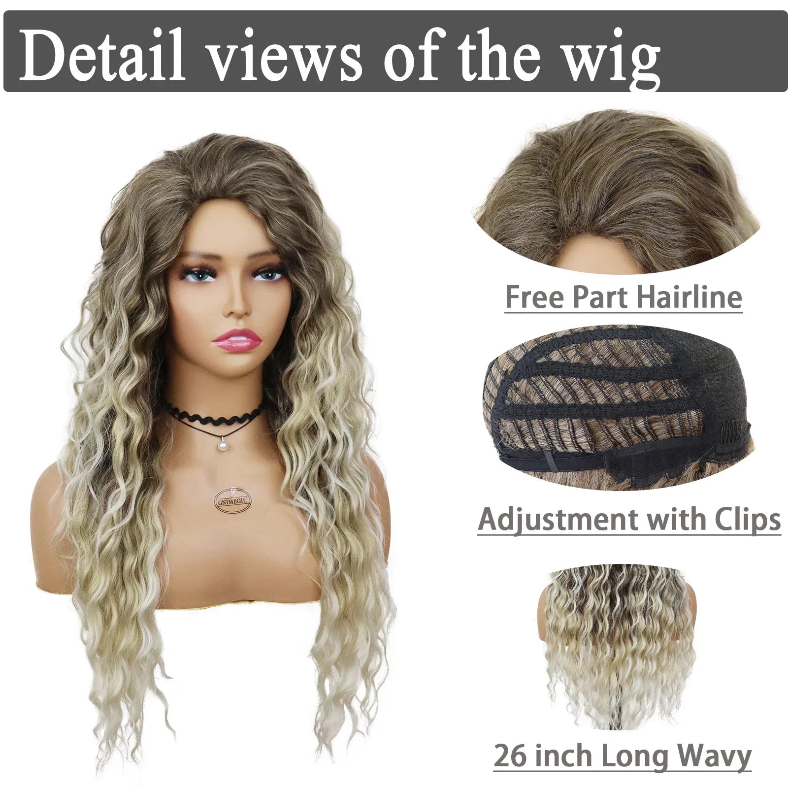 Curly Synthetic Wig 24 färger att välja bland