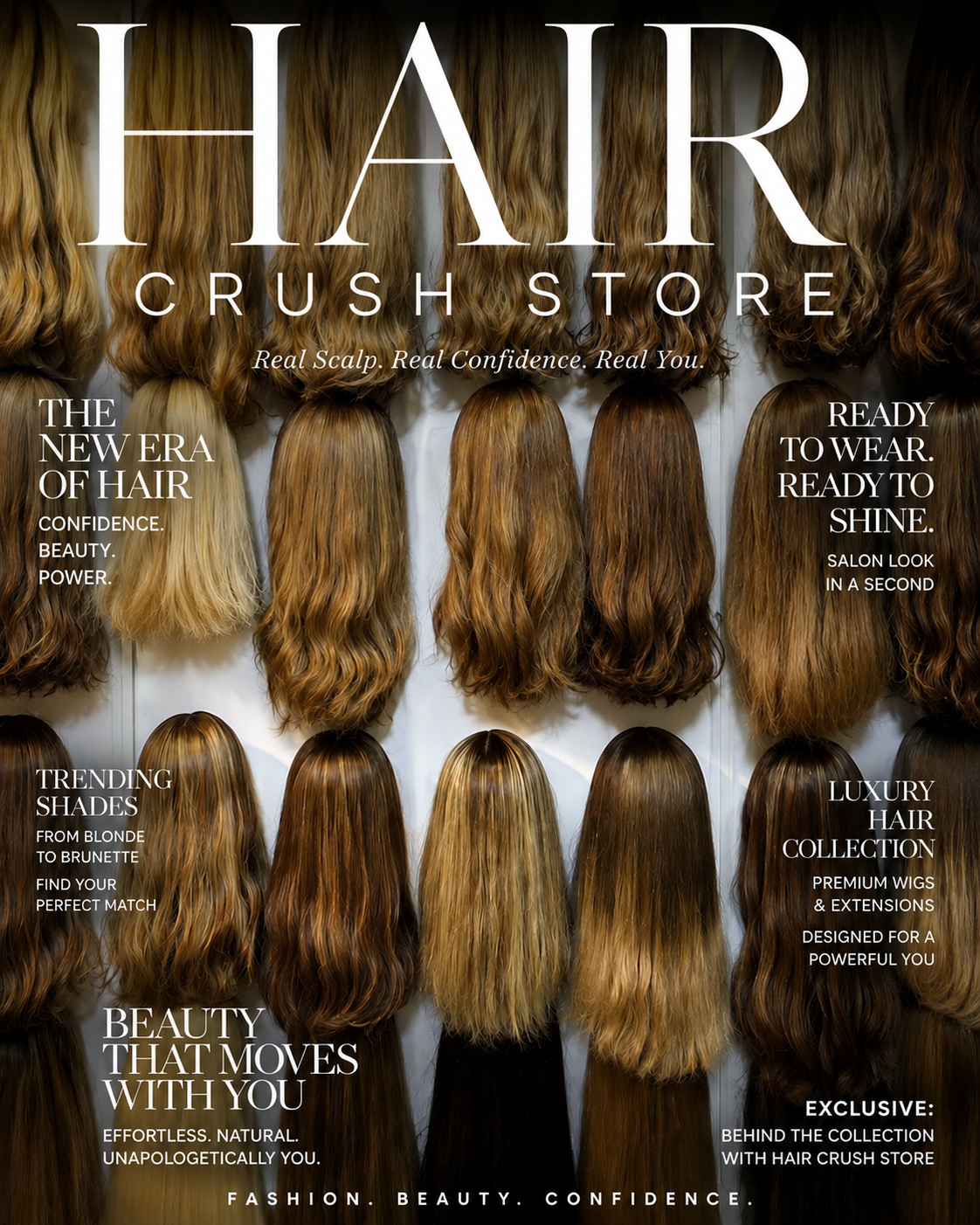 Hair Crush Store guide till peruker, hårfärger och ready-to-wear wigs